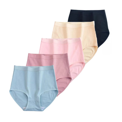 FallSweet 5Pcs/Lot Cotton Panties for Women Plus Size Underwear High Waist Comfortable Female Underpants Sexy Lingerie M-XXXL.