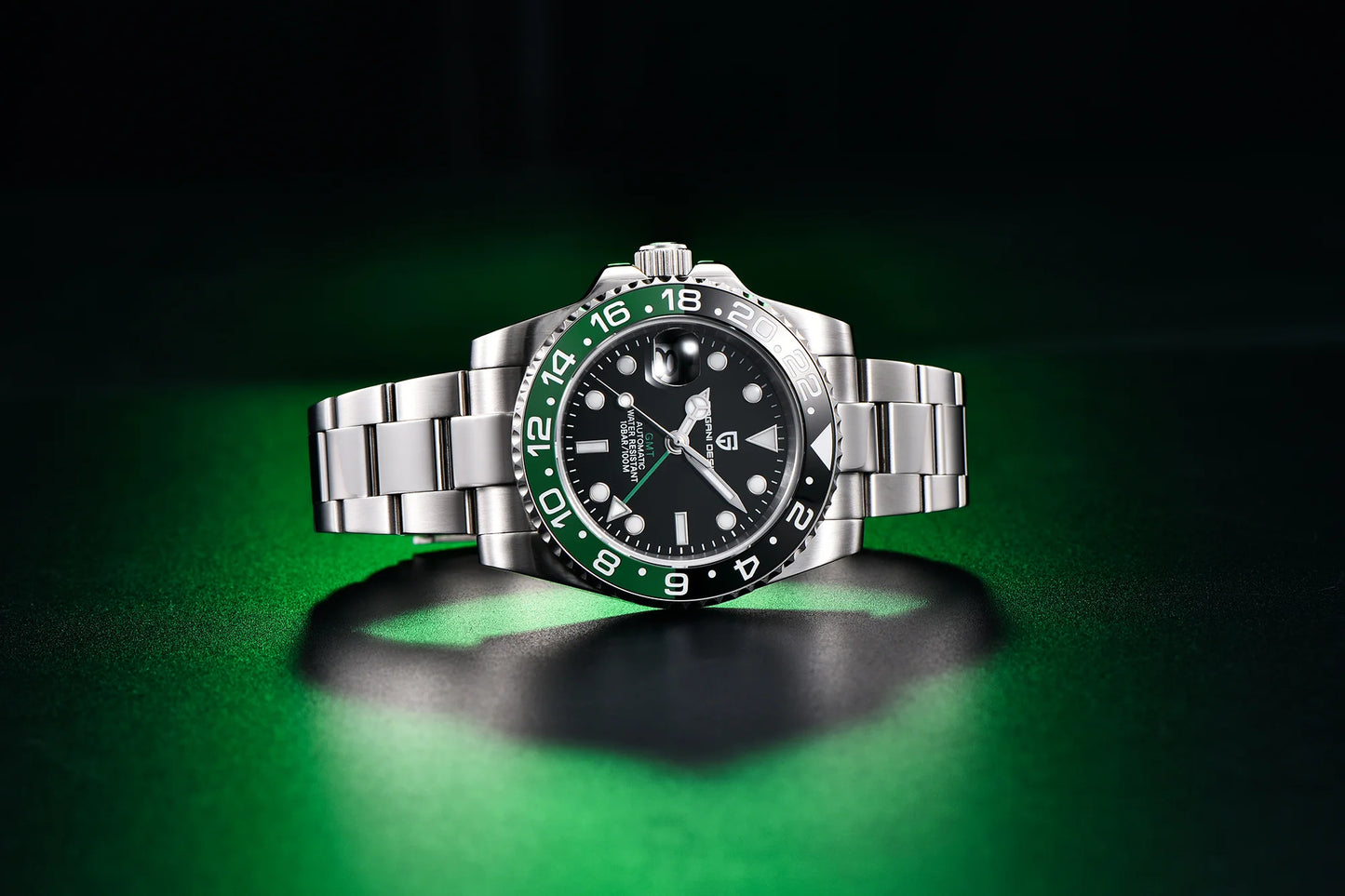 PAGANI DESIGN 40MM Ceramic GMT Automatic Watch Men's Mechanical Watch Sapphire Glass 100m Waterproof Men's Mechanical Watch.