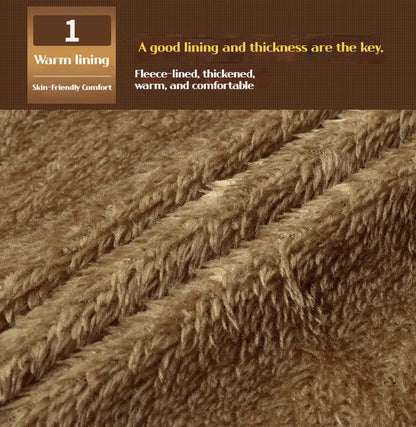 Winter Men's Cotton Jacket with Fleece for Middle-aged and Elderly People Warm Coat, Windproof Winter Coat Parka Coat.