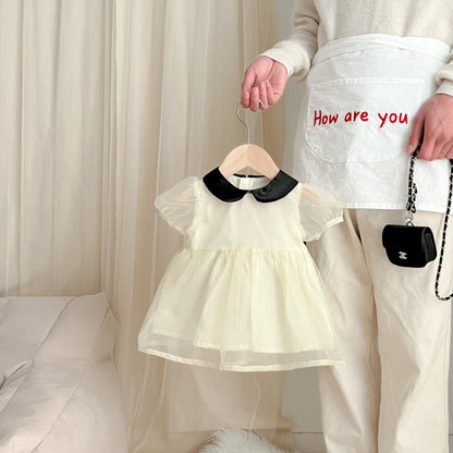 Neu im Sommer Neugeborene Baby Prinzessin süße Kleidung Sling Kleider Schleife Shorts solide Weste Body Kurzarm Kleid Kinder.