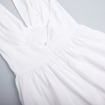 2023 neue Frauen Sommer Baumwolle Lange Kleid Ärmellose Sexy V-ausschnitt Boho Maxi Kleid Lose Stil Lange Kleid Vestidos Kleidung.