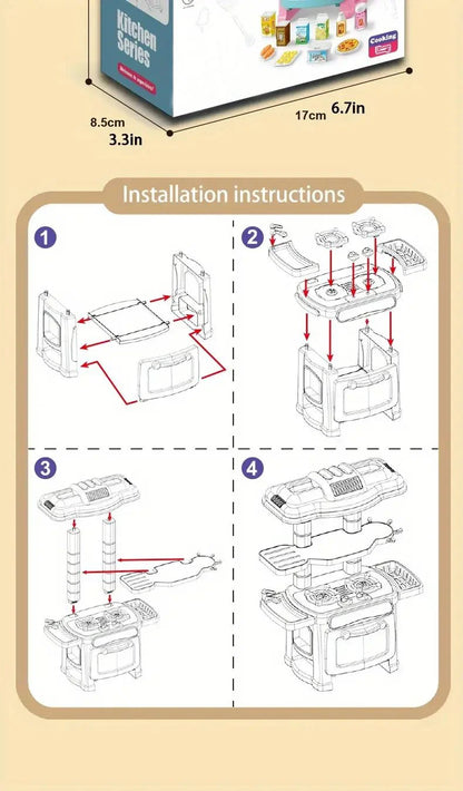 Play House Kitchen Toy Set Simulation Mini Cooking Tableware Play House Toy.