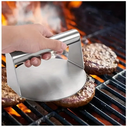 Stainless Steel Smash Burger Press Hamburger Patties Meat Masher Circular Meat Press Mold for Deli Meats Kitchen Accessories.