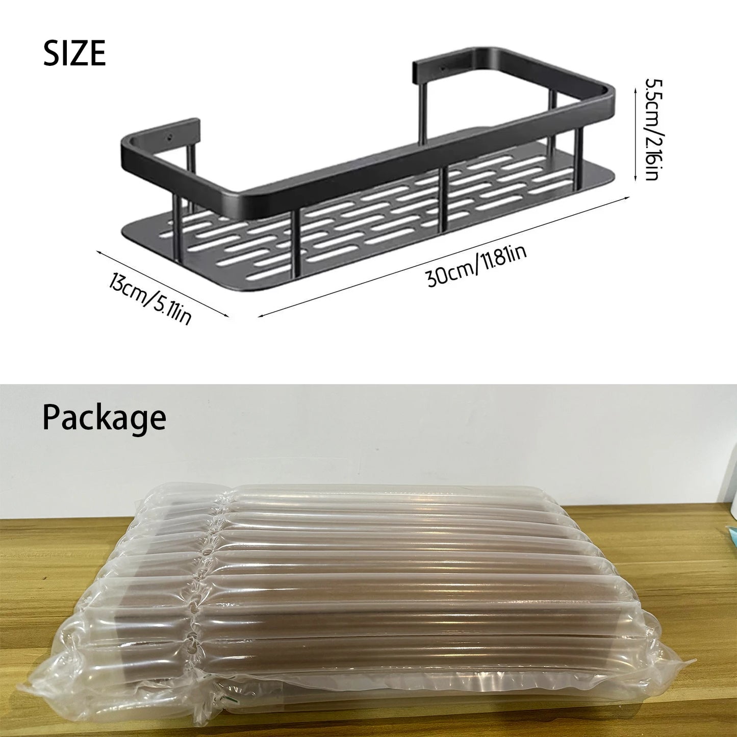 Schlag Kostenloser Wand Badezimmer Regal Kein Bohren Dusche Regal Küche Lagerung Organizer Shampoo Rack Make-Up Lagerung Organizer