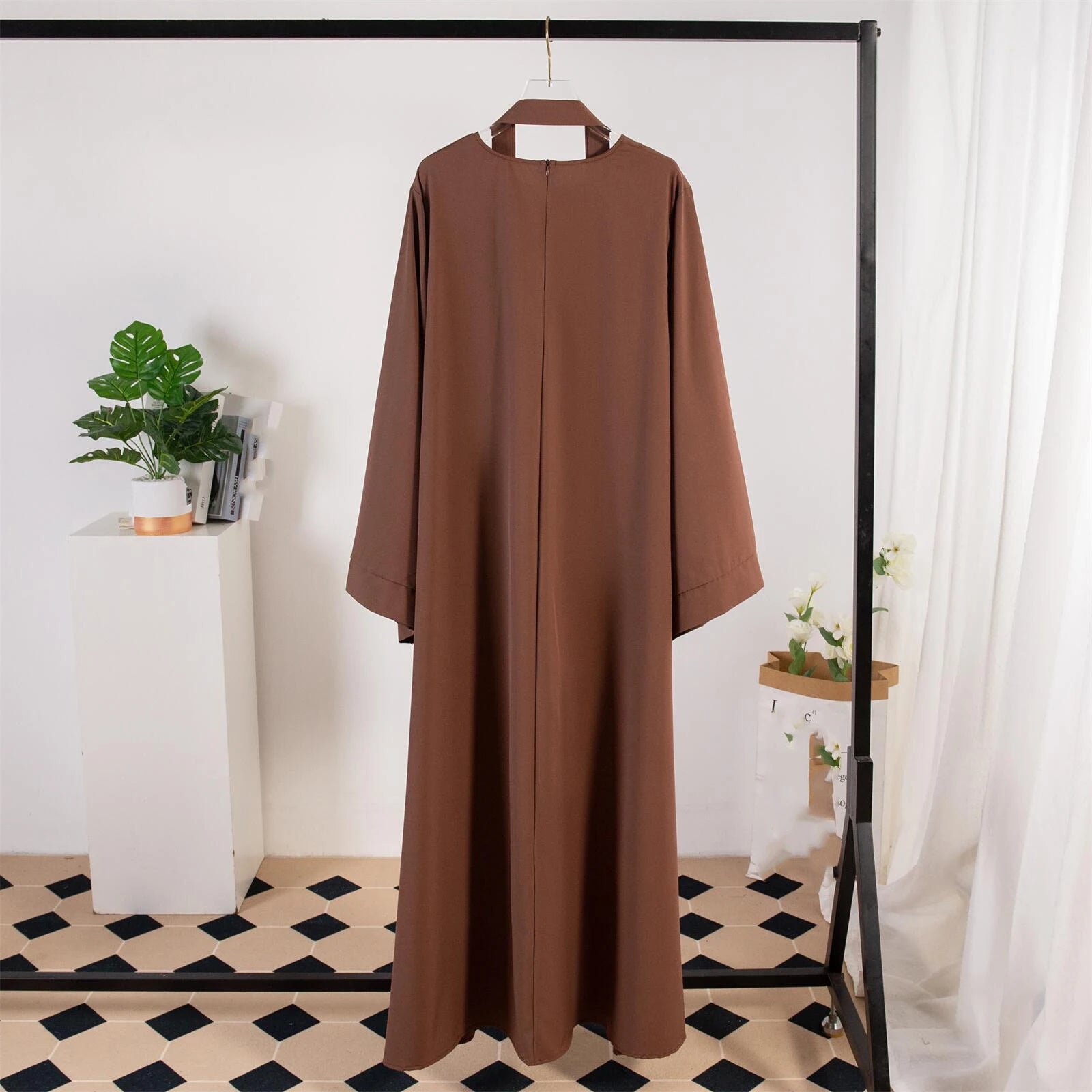 Muslim Abayas Long Maxi Prayer Dress Women Kaftans with Belt Full Sleeve Islamic Clothing Women Jilbabs Ramadan Dresses.