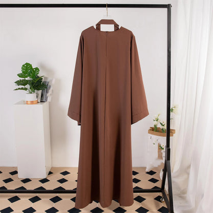 Muslim Abayas Long Maxi Prayer Dress Women Kaftans with Belt Full Sleeve Islamic Clothing Women Jilbabs Ramadan Dresses.