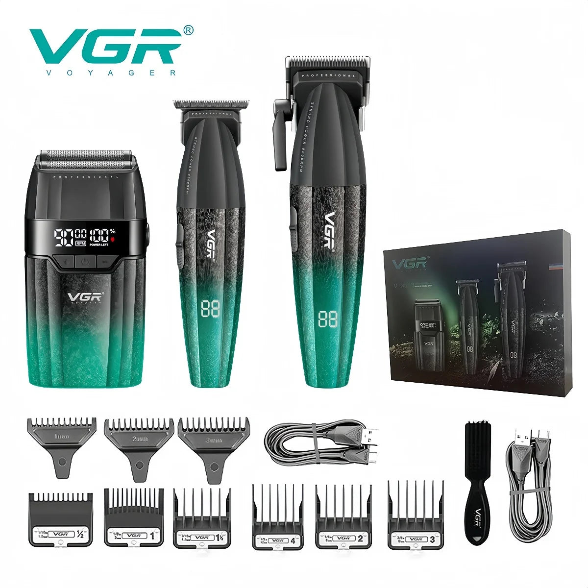 VGR Hair Clippers Professional Hair Trimmers Rechargeable Body Trimmer Electric Clippers Adjustable Hair Clippers Men V-640 s3.