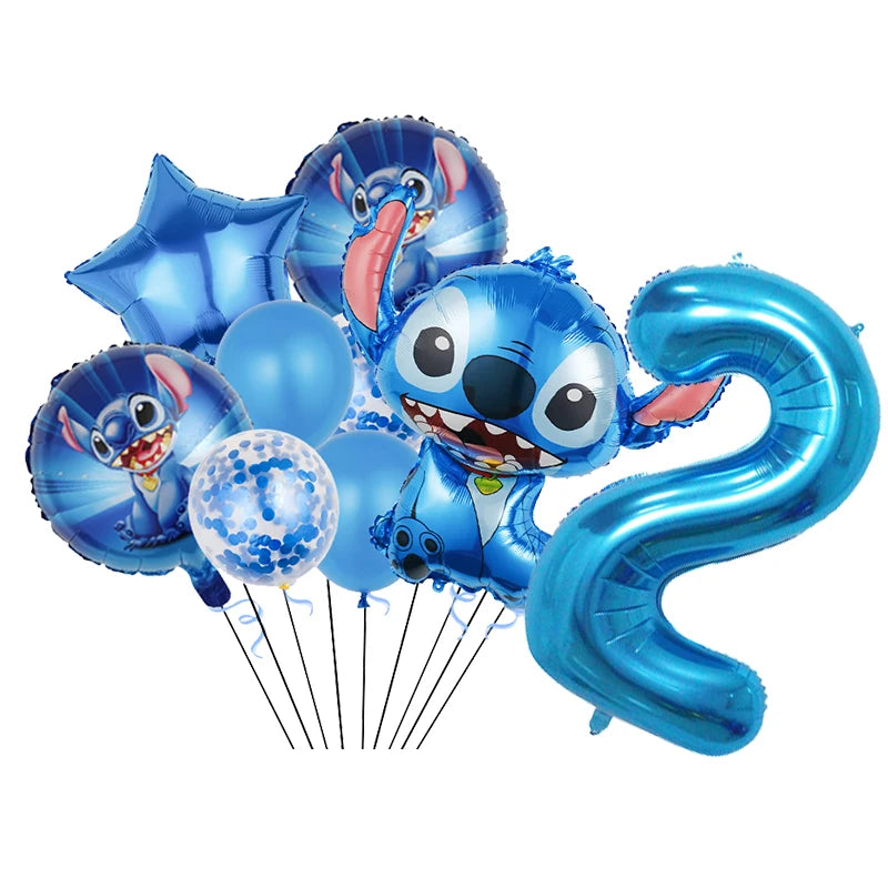 Disney Stitch Geburtstagsparty-Luftballons, Lilo & Stitch-Ballon-Sets, Babyparty für Kinder, Geburtstagsparty-Dekorationen, Zubehör, Geschenke