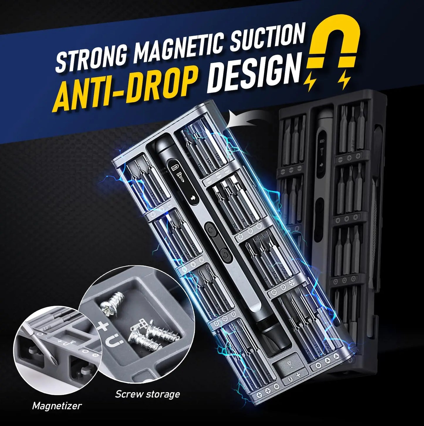 51 in 1 Elektro-Schraubendreher-Set Typ-C-Ladegerät Akku-Schrauben dreher Präzisions-Magnet-Bits für Telefon-PC DIY-Reparatur werkzeug