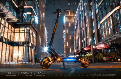 KuKirin G2 Master Electric Scooter 1000W*2 Dual Motor 52V 20.8Ah 60km/h Max Speed Front&Rear Disc Brake Hydraulic Shock Absorber.