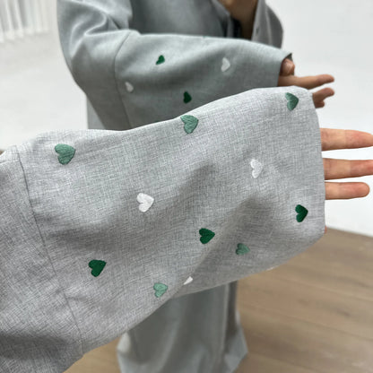 2025 Ramadan Eid Open Butterfly Moon Heart Modest Kimono Abaya Dubai Turkey Muslim Dress Abayas for Women Kaftan Kebaya Caftan.