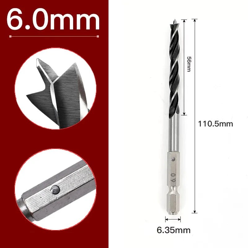 2/5/7 stücke 3/4/5/6/7/8/10mm Sechseckigen Griff Drei Spitzen holzbearbeitung Bohrer Set Holzbearbeitung Loch Reiben Power Tool