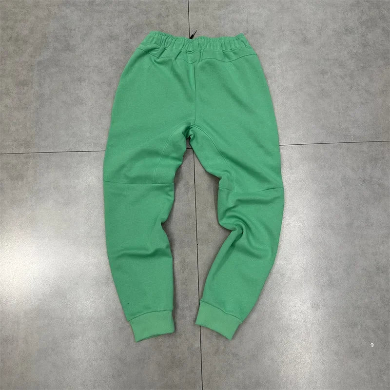 Casual Embroidered Fleece Lined Open Cardigan Hooded Zipper Pants Set for Men And Women Color Block Design by Syna