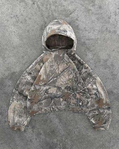 Y2K Camouflage 2 Piece Set European American Harajuku Zipper Hoodie Pullover Oversize Sweatpants Casual Wide Leg Pant Streetwear.