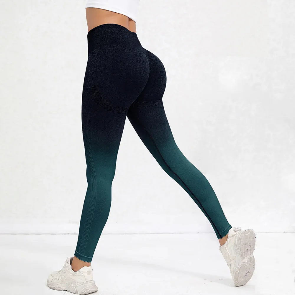 Tie Dye Seamless Leggings for Women High Waist Yoga Pants, Scrunch Butt Lifting Elastic Tights.