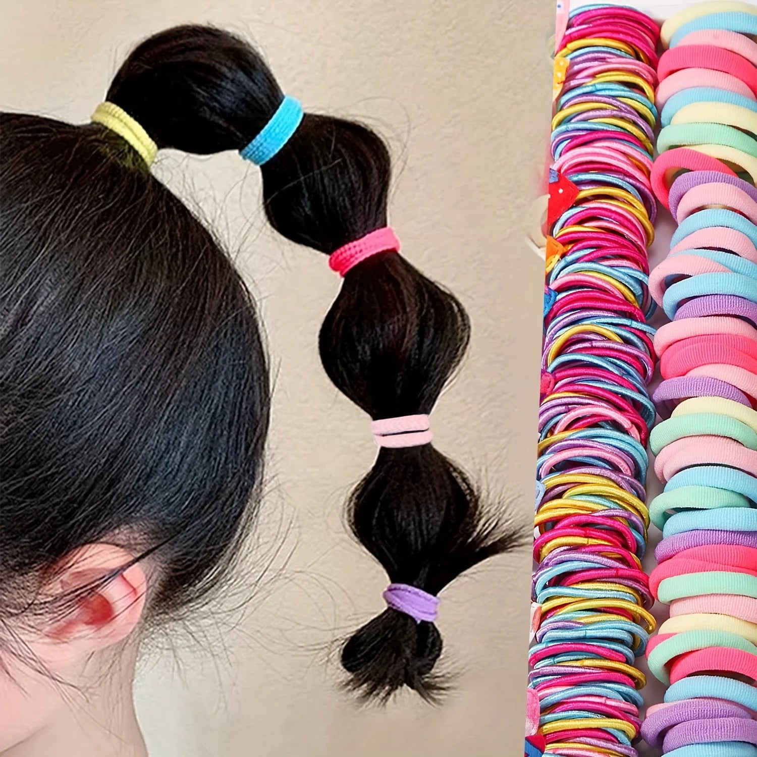 There are 267 sets of butterfly clip sets for girls, cute rabbit ear headbands, hair ties, and colorful flower hair clips..