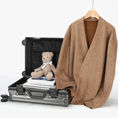 Studentenkoffer mit Aluminiumrahmen, großes Fassungsvermögen, Trolley-Koffer, neue, starke und langlebige Passwortbox, Herren- und Damen-Universalrad.