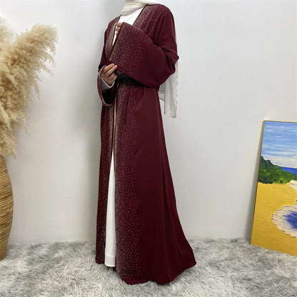 Ramadan Eid Dubai Open Black Muslim Kimono Abaya Damen Turkey Islam Abayas For Women Dress Kebaya Robe Femme Musulmane Kaftan