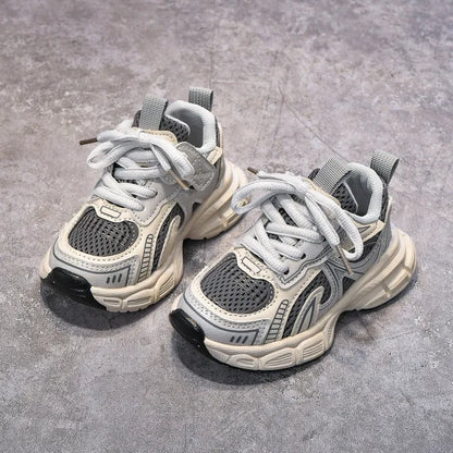 Boys Girls Running Shoes Thick Soft Sole Children Sneakers Mesh Breathable 2025 New Fashion Kids Sports Shoes for Students Trend.