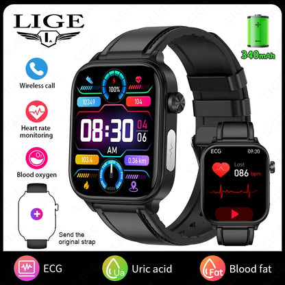2025 New ECG+PPG Smart Watch Women Heart Rate Blood Lipid Uric Acid Women Menstrual Health Tracker Smartwatches For Android iOS