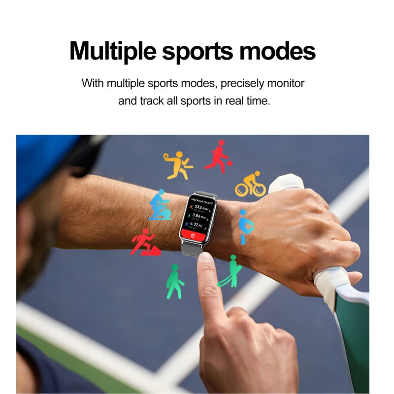 2025 New Grade Nursing Smart Watch AMOLED Blood Oxygen ECG + PPG Blood Pressure Body Temperature Bluetooth Health Smartwatch.