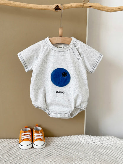 INS Sommer Neue Baby Body Neugeborenen Kleidung Jungen Mädchen Baumwolle Dreieck Strampler Plüsch brief Kurzarm Infant 0-18M
