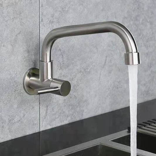 Kitchen Faucet Stainless Steel Wall mounted Single Cold Water Faucet Lower Curve Faucet Wall Sink Water Tap Premium Quality