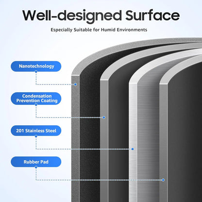 45 x 40 cm schwarzes Nano-Waschbecken, Einzelwaschbecken, kreatives Küchenspülen-Set aus Edelstahl, großes Fassungsvermögen, Wohnaccessoires