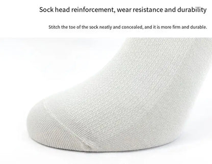 10 Pair Men's Summer Mesh Bamboo Fiber Socks Fashionable Breathable Business Socks Suitable For Sweaty Feet Casual Socks.