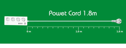 LELLKI Zigbee Power Streifen Tuya Smart Life Schalter Stecker Steckdose Zigbee2mqtt Verlängerungskabel 1,8 Mit Alexa SmartThings.