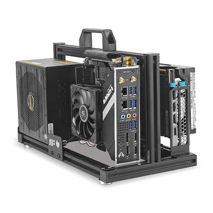 METALFISH Aluminum ITX A4 Open Frame MINI Case Support MINI-ITX Mainboard GPU Vertically 240Liquid Cooler Gamer DIY Cabinet.