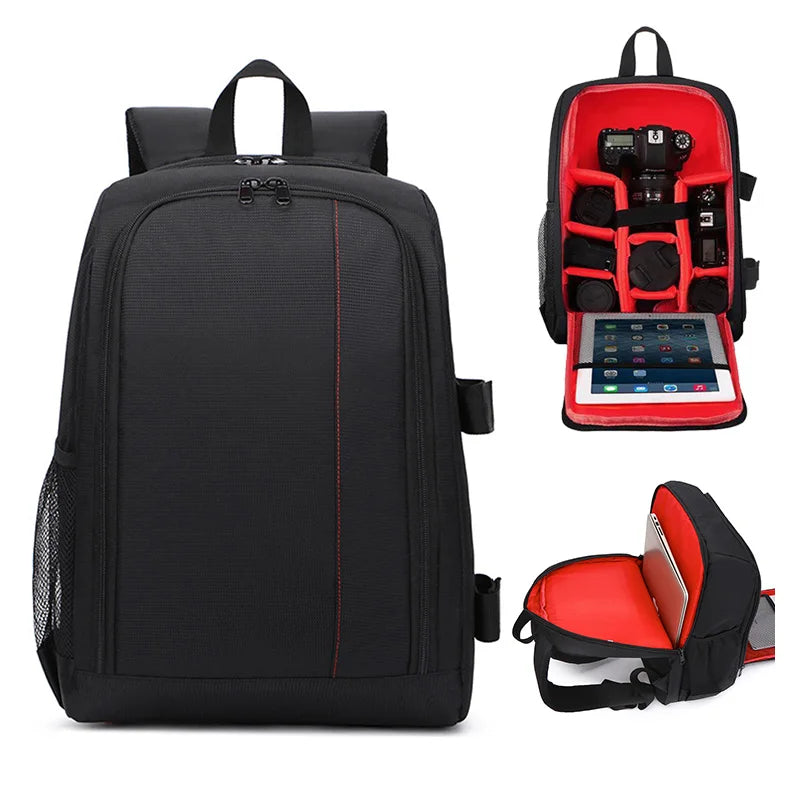 SLR digital camera backpack outdoor large capacity SLR camera bag 15.6-inch laptop backpack can accommodate SLR cameras and mult.