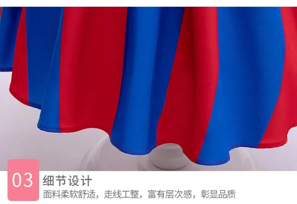 Mädchen Anime Cartoon Pomni Raghata Jax Caine Cosplay Kostüm erstaunliche digitale Zirkus Cosplay Clown Kind Overall Jungen Halloween Anzug.