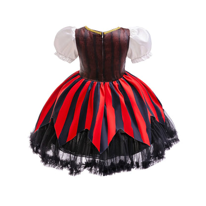Halloween Mädchen Piraten Kleid Cosplay Karneval Party Piraten Rollenspiel Anzug Mit Kopftuch Kinder Bühne Leistung Kleidung