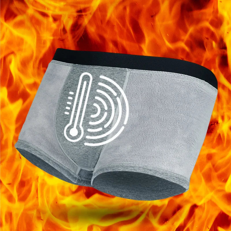 3er-Pack warme Unterwäsche für Herren, Samt und verdickt, Herren-Boxershorts, kältebeständige Shorts für Herbst und Winter, Sport für Jungen