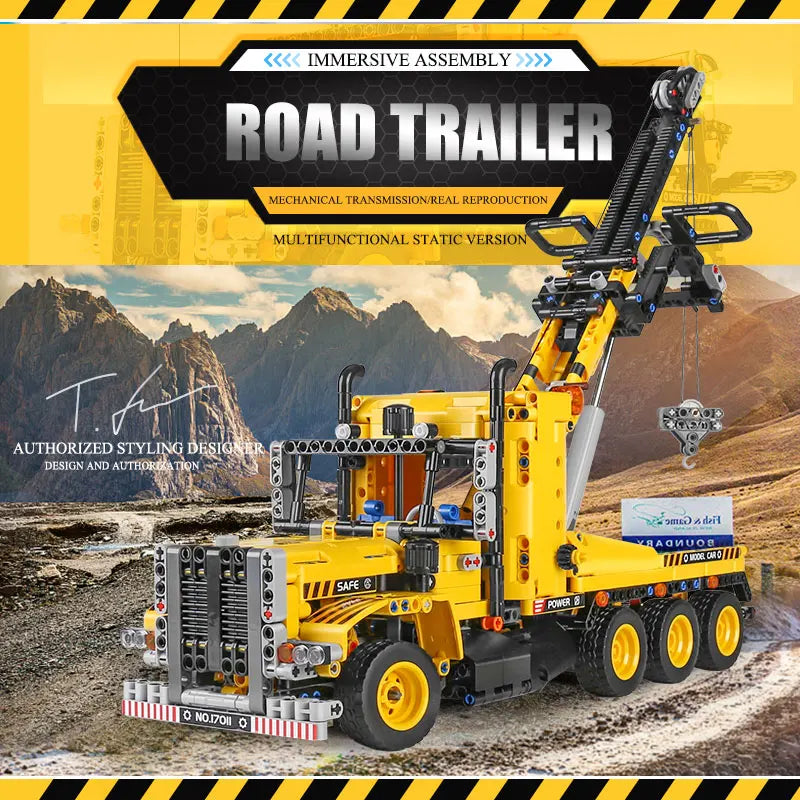 MOULD KING 17011 Technical Car Toys The APP&RC Motorized Tow Truck Model Assembly Building Blocks Bricks Kids Christmas Gifts.