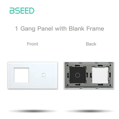 BSEED Wifi 1/2/3Gang Touch Smart Switches Funktion Teile Tuya Smart Leben App Kompatibel EU Buchse glas Front Panels Ersatzteile
