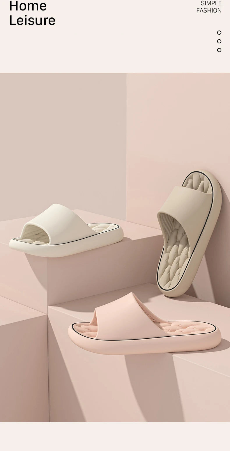 Super Light Soft Slippers Simple Fashion Slides EVA Elastic Shoes Colorful Sneakers In Door Bathroom Flip Flops.
