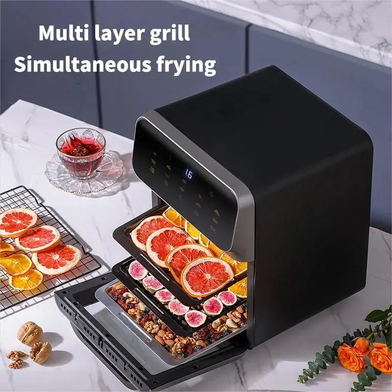 1350W 10L Large Capacity Electric Air Fryers Oilfree Automatic Household when living with Convection Oven Deep Fryer without Oil.