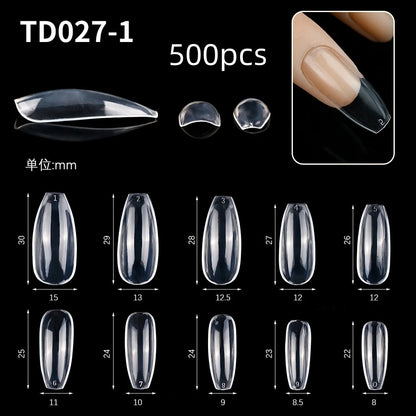 600Pcs Extra Long Hawk Curved Nail Tips Half Cover Eagle Claw Curve False Nails Extension 10 Sizes Bag Packaging for Art Salon *.