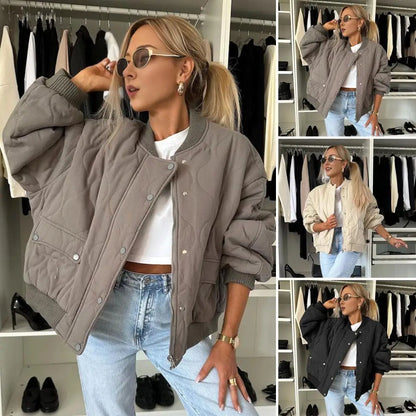Frauen Herbst Winter Mantel Einfarbig Lange Mantel Baumwolle Jacke mit Knopf Verschluss Taschen Lose Rundhals Täglichen Jacke Oberbekleidung