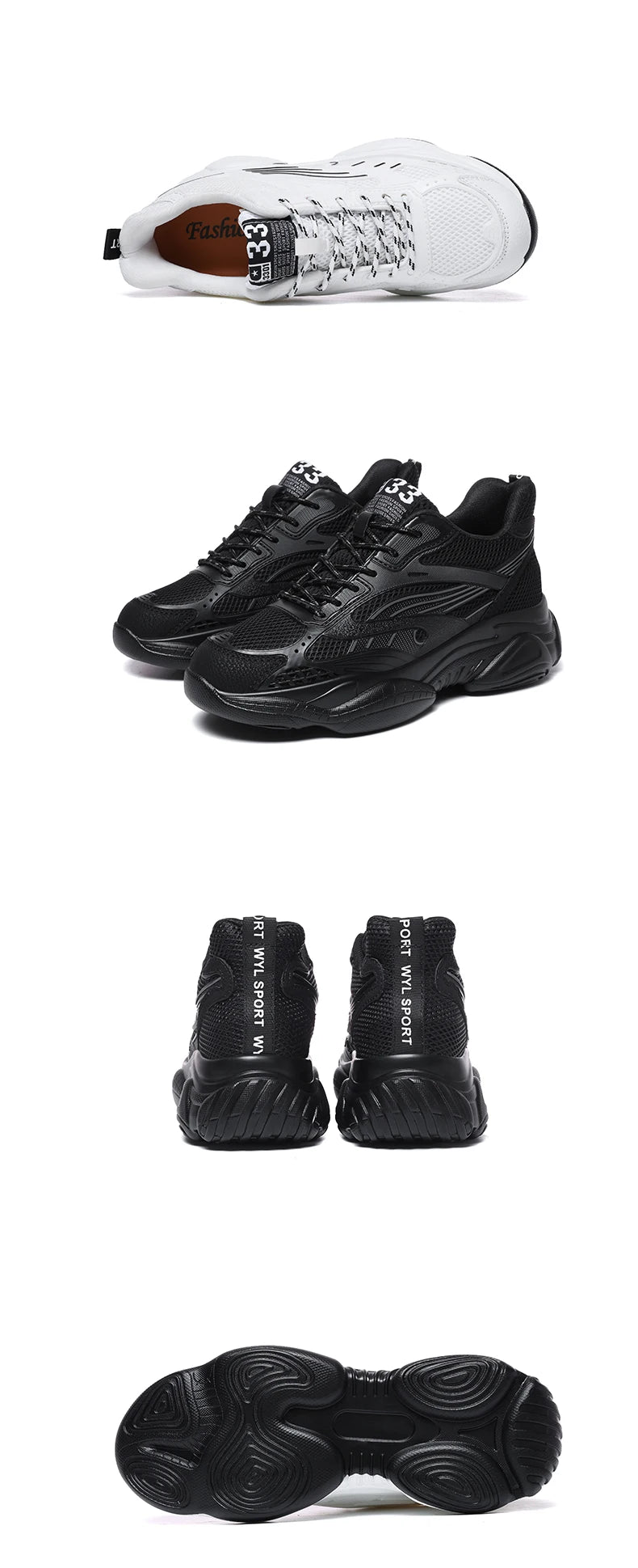 6CM Man Hidden Elevator Shoes Breathable Mesh Sneakers Anti-Slip Thick Sole Comfortable Casual Athletic Sports for Men Non-Slip