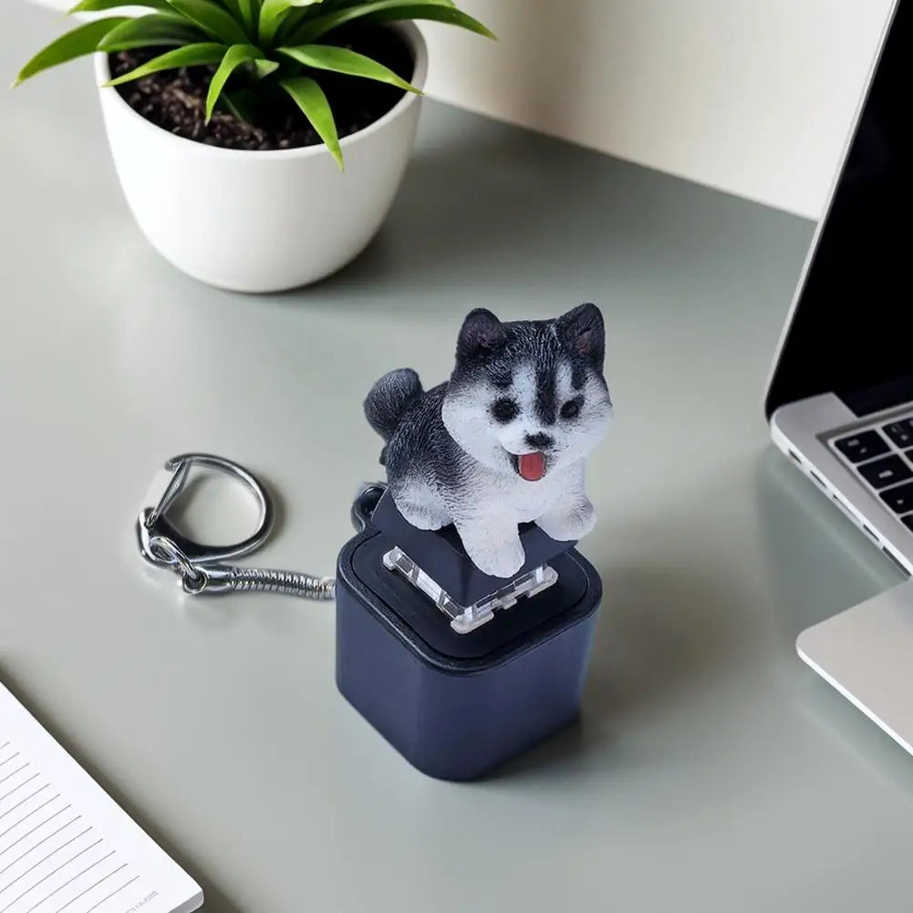 Frog Croaking Fidget Toy Keychain With Colorful Lights Rechargeable Keychain With Led Fun Animal Sound Button Toy Stress Relief.