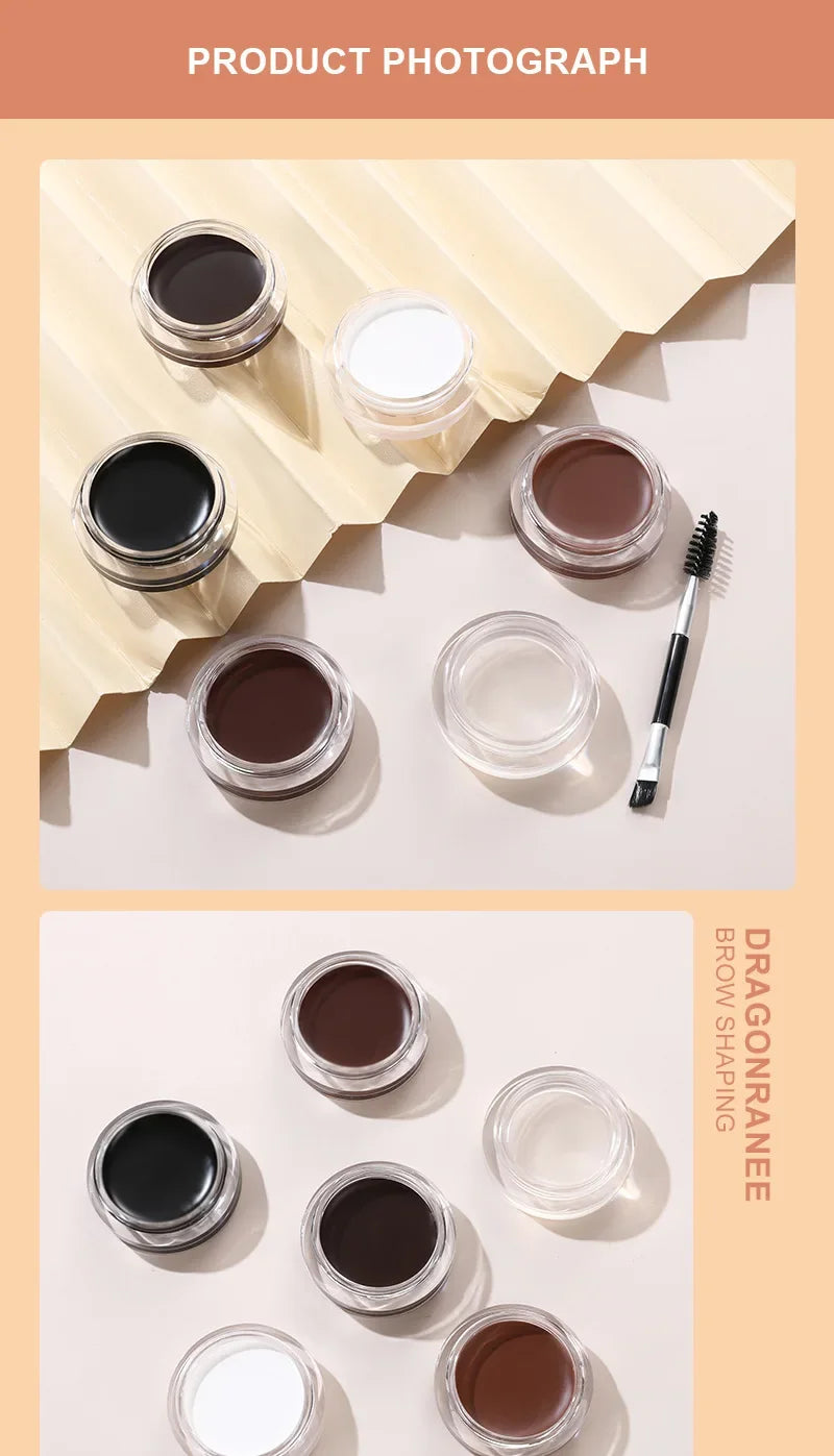 Matte Brown Black Wild Eyebrow Cream 3D Natural Tint Eyebrow Enhancers Gel Wax Waterproof Lasting Eye Makeup Cosmetic Tools.
