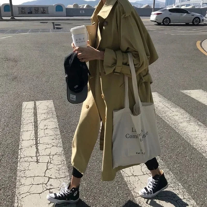 Graben Frauen Freund Herbst Koreanische Feste Weibliche Lange Stil Student Ins Alle-spiel Heißer Verkauf Neue Ankunft Harajuku Unisex outwear.