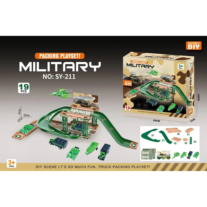 Parking Track Car Children Toys Police Cars Fire Engines Engineering Vehicle Ramp Road Construction Inertial Sliding Track Games