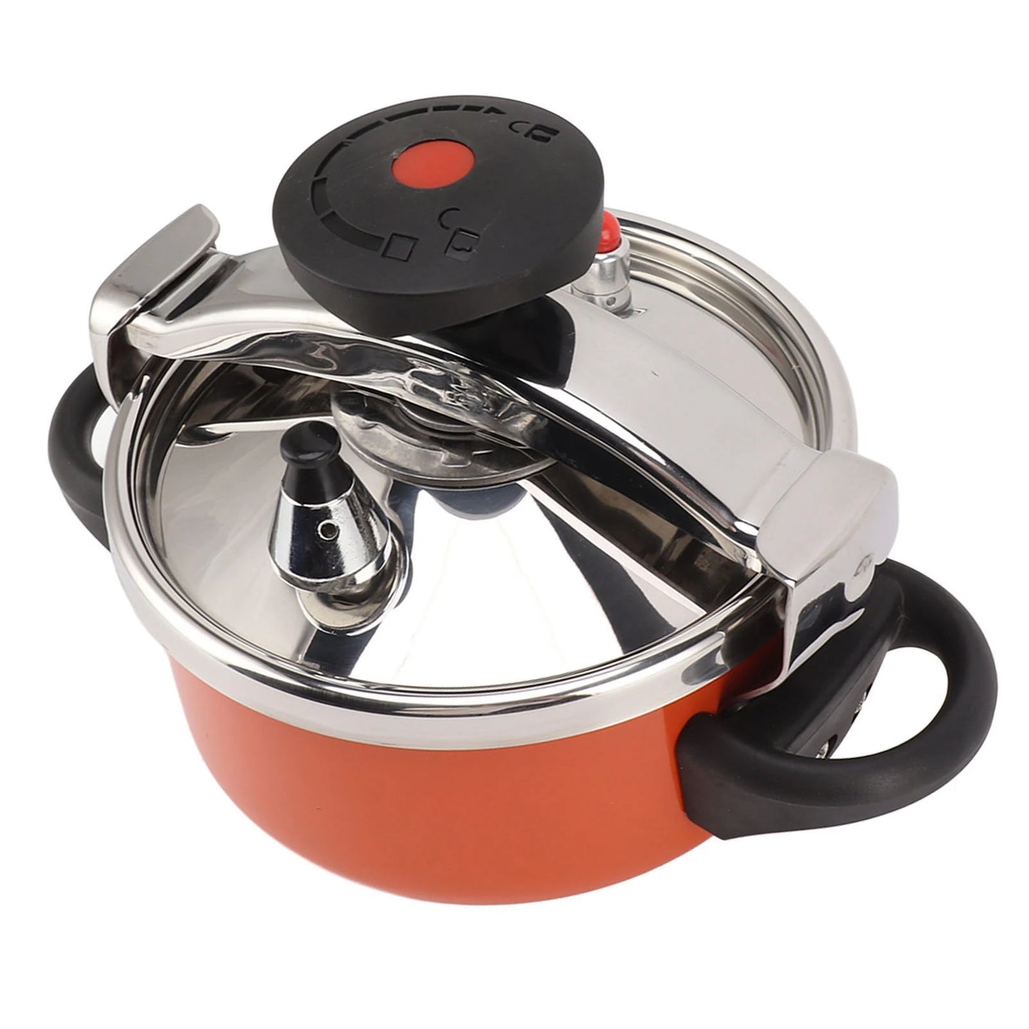 2L 2 Liter Stainless Steel Double Bottom Mini Pressure Cooker Canner For Gas Stoves Induction Stove Kitchenware Kitchen Supplies.