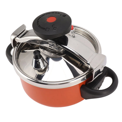2L 2 Liter Stainless Steel Double Bottom Mini Pressure Cooker Canner For Gas Stoves Induction Stove Kitchenware Kitchen Supplies.