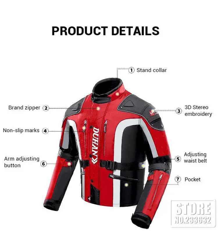 New Winter Motorcycle Jacket Warm Motorcycle Pants Wear-resistant Motorcycle Motocross Jacket Windproof Moto Protector.