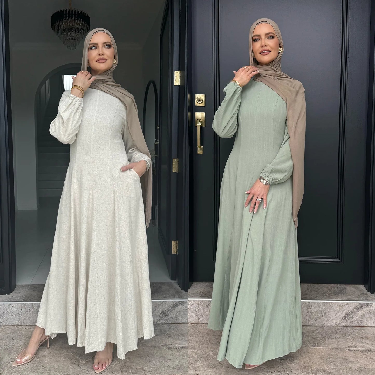 Muslimische Abaya Frauen Kleider Solide Schlank Jalabiya Eid 2025, Ramadan Marokko Islam Vestidos Largos Arabische Lange Robe Dubai Abayas Kaftan.